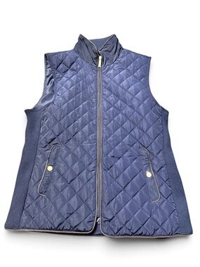 Telluride Clothing Company Navy Quilted Vest Large NWT